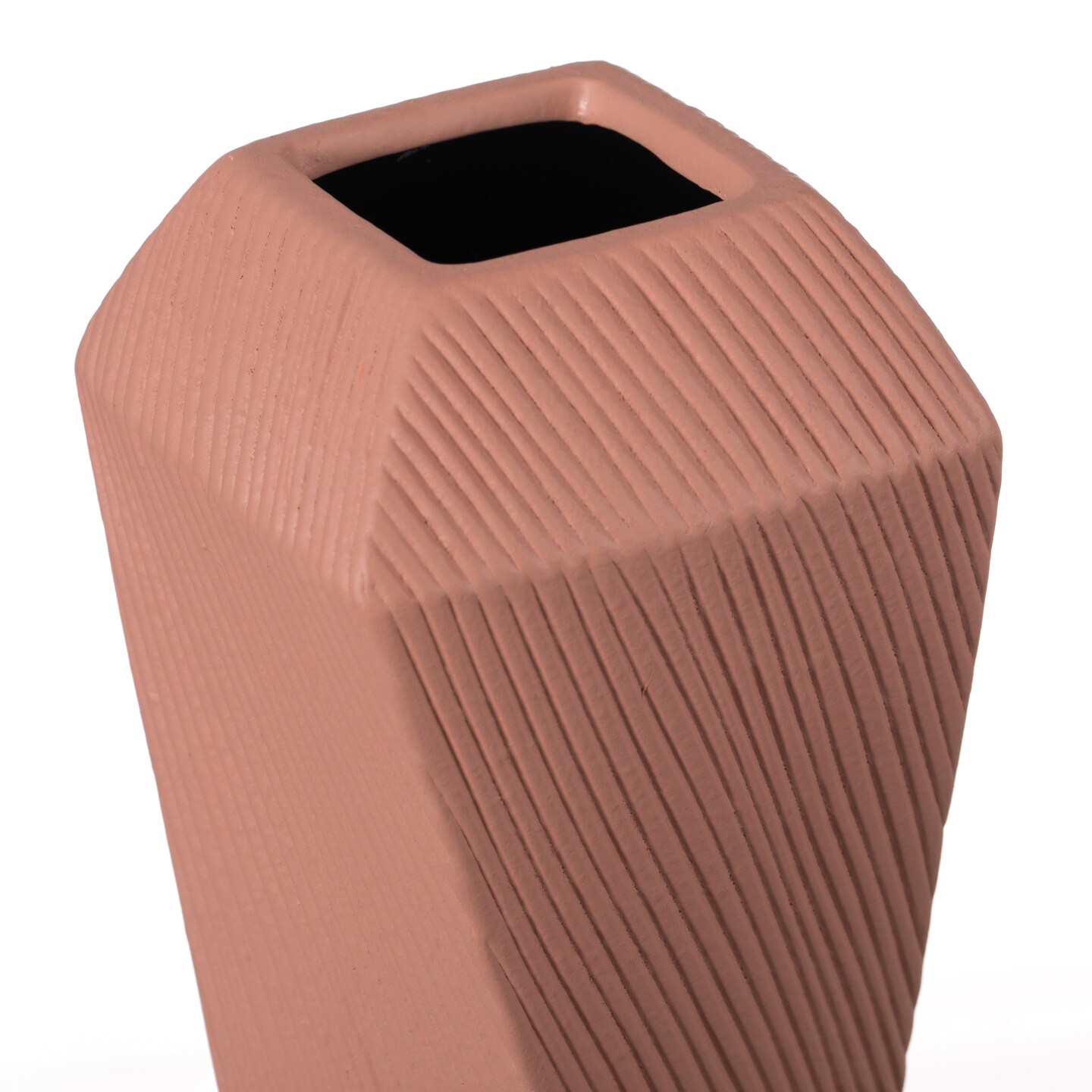 Decorative Ceramic Square Twisted Centerpiece Table Vase