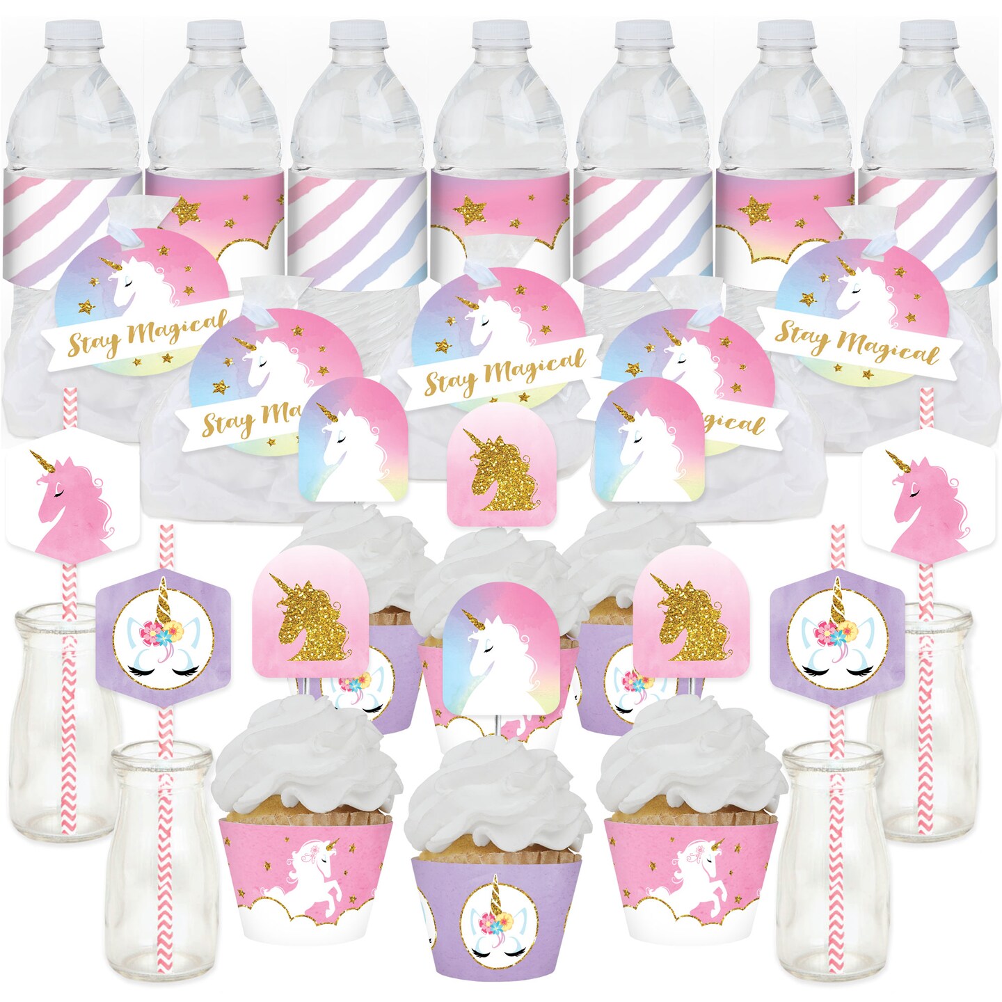 Big Dot of Happiness Rainbow Unicorn - Party Decorations - Magical