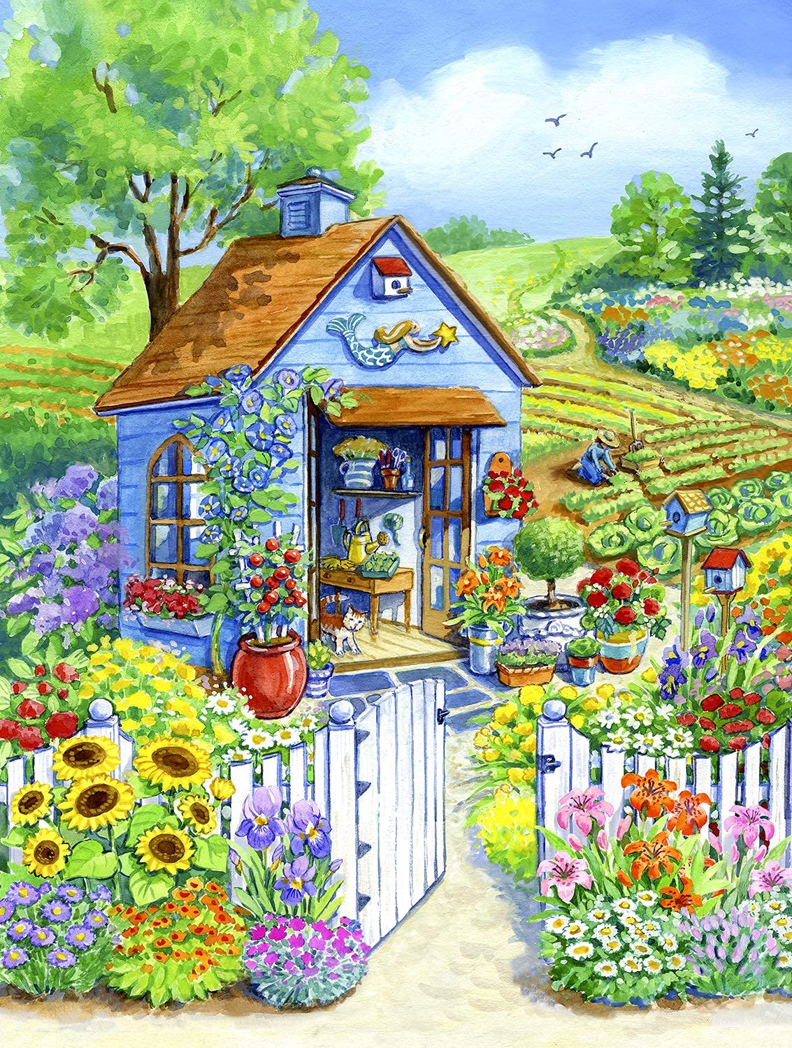 Sunsout Path to the Garden Shed 1000 pc   Jigsaw Puzzle 63452