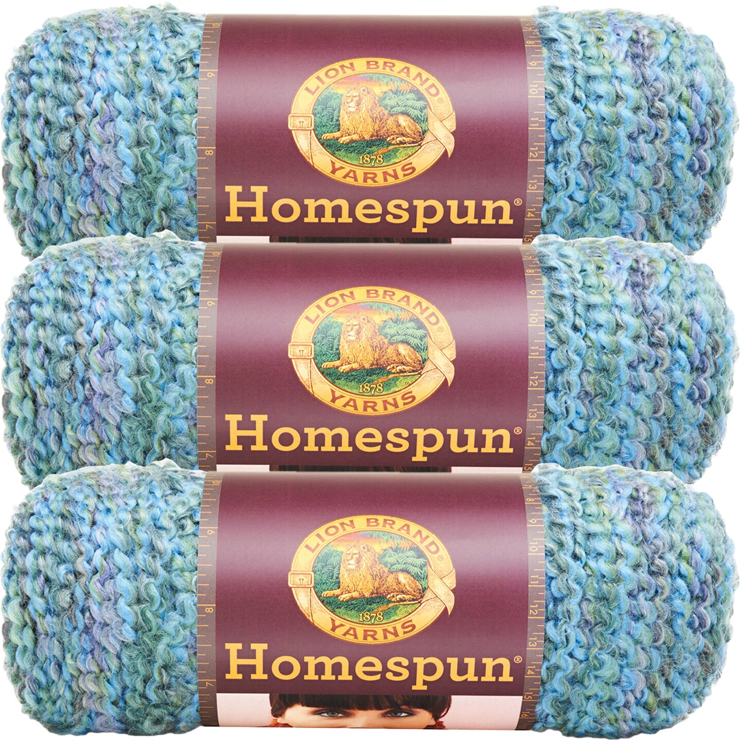  3 pack lion brand homespun yarn windsor michaels