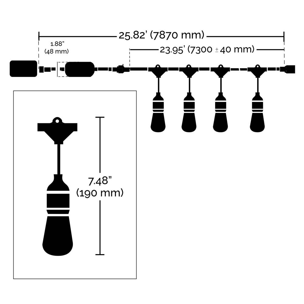Wi-Fi 24ft RGB and Tunable White Indoor / Outdoor String Lights - Satco Starfish