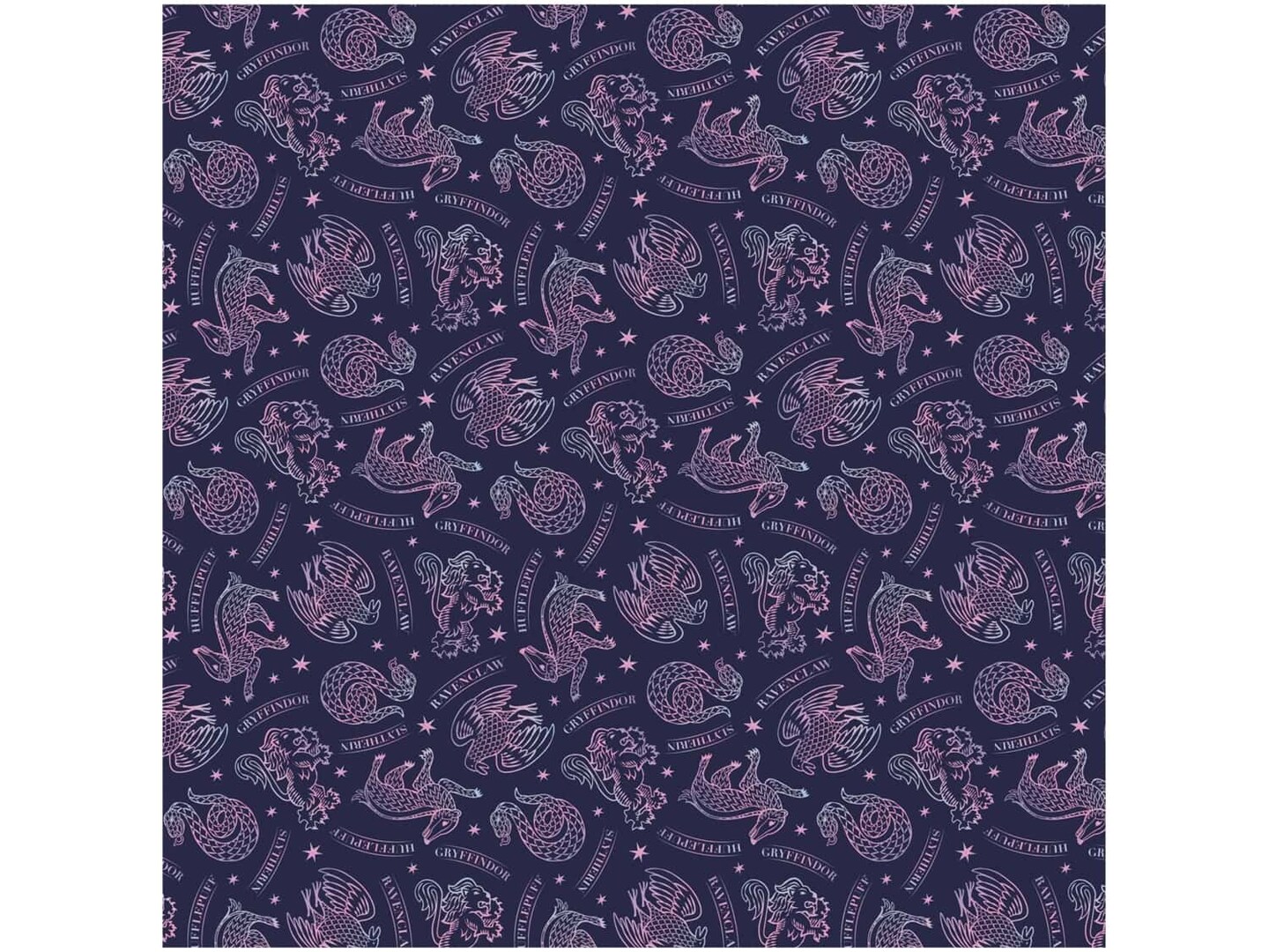 Harry Potter 2 Yard Precut Cotton Fabric - Mystical Houses