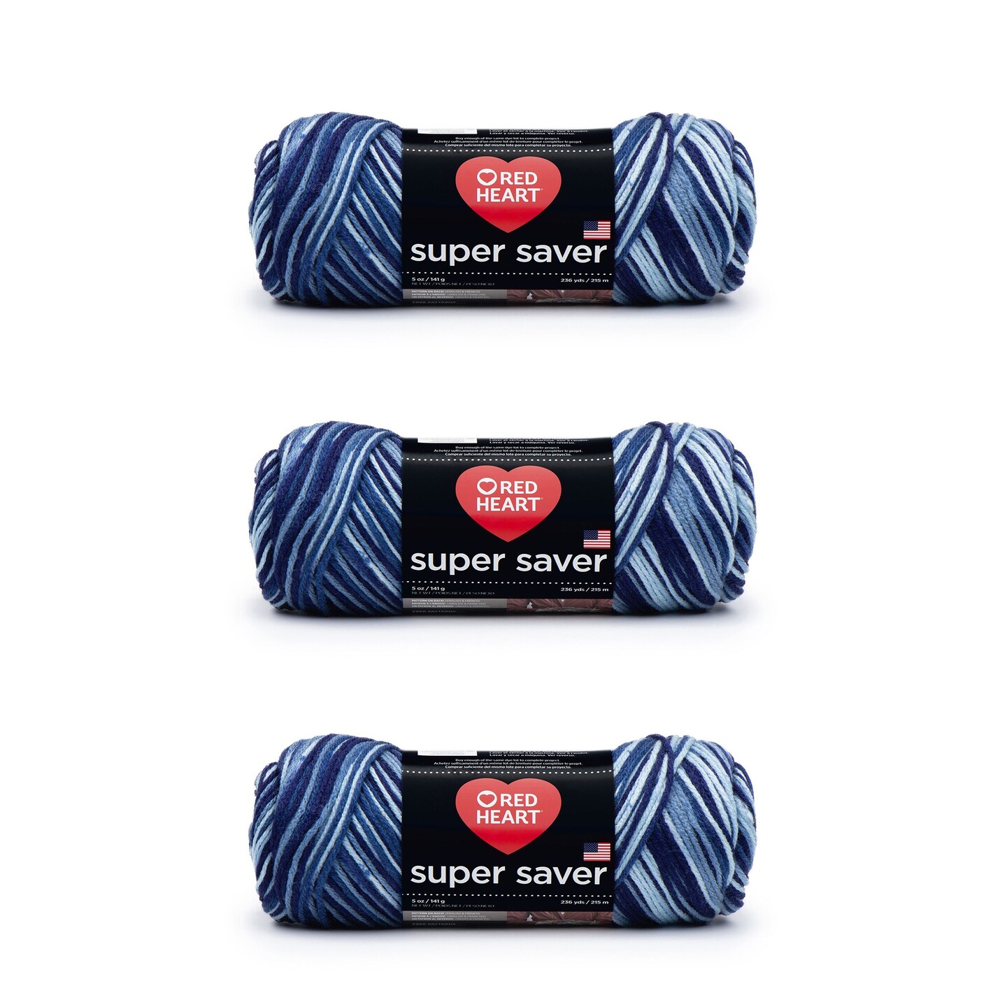 100% Acrylic Yarn, Worsted - 4 Pack