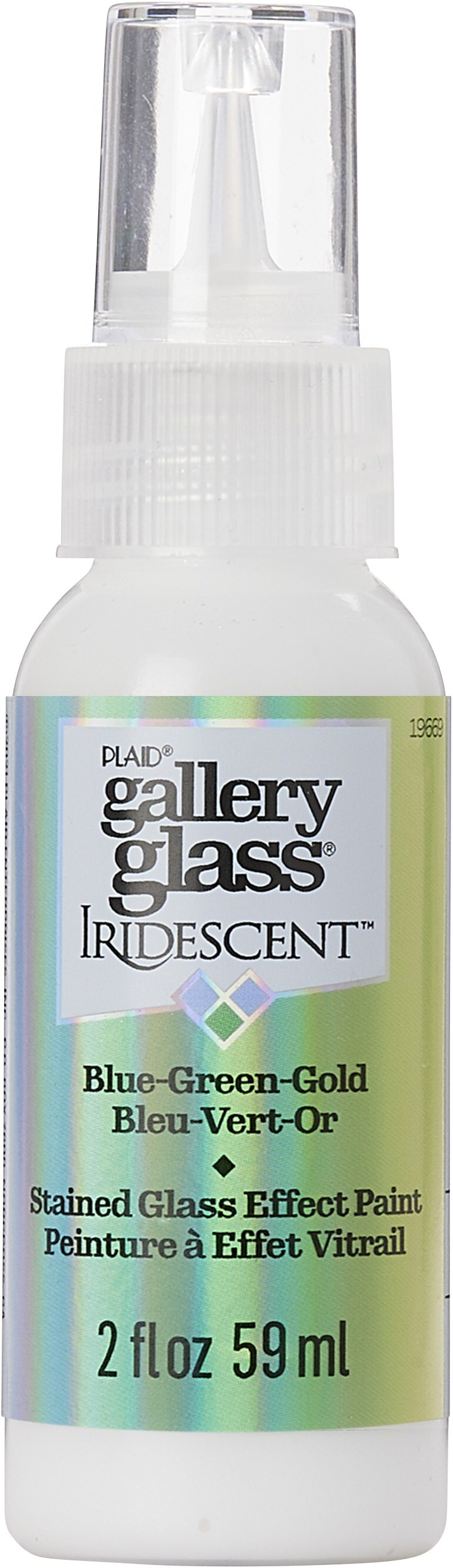 FolkArt Gallery Glass Paint 2oz-Iridescent Violet/Green/Blue