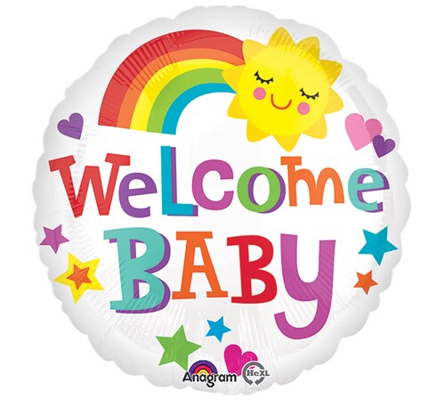 18-Inch Welcome Baby Bright/Bold Balloon