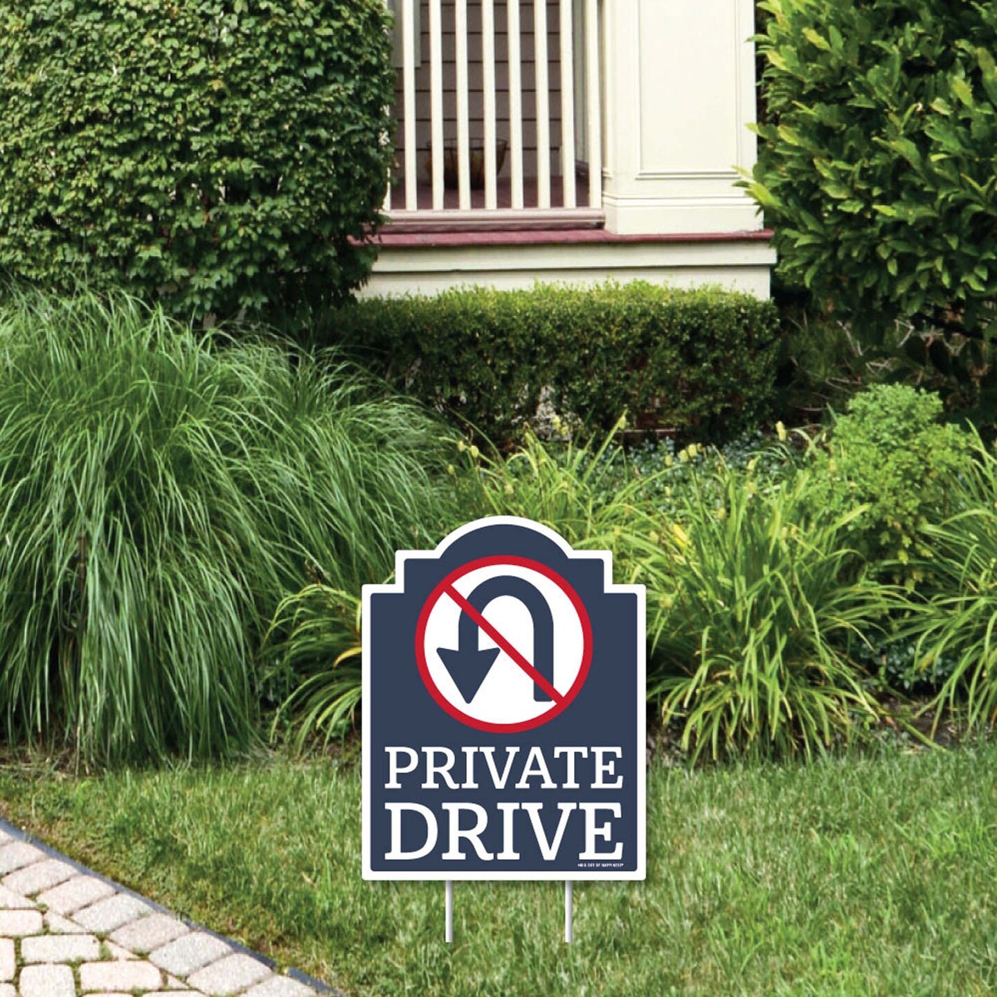 Big Dot of Happiness Private Drive - Outdoor Lawn Sign - Driveway Yard Sign - 1 Piece