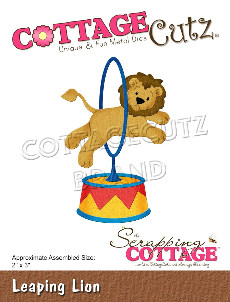 CottageCutz Dies-Leaping Lion 2&#x22;X3&#x22;