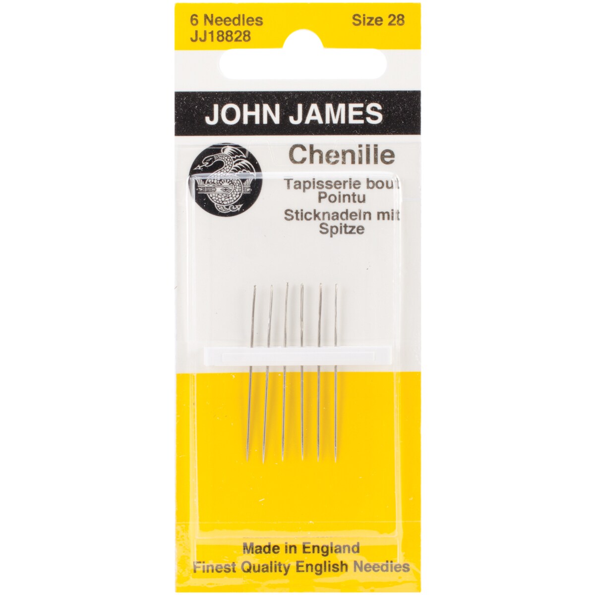 John James Chenille Hand Needles-Size 28 6/Pkg