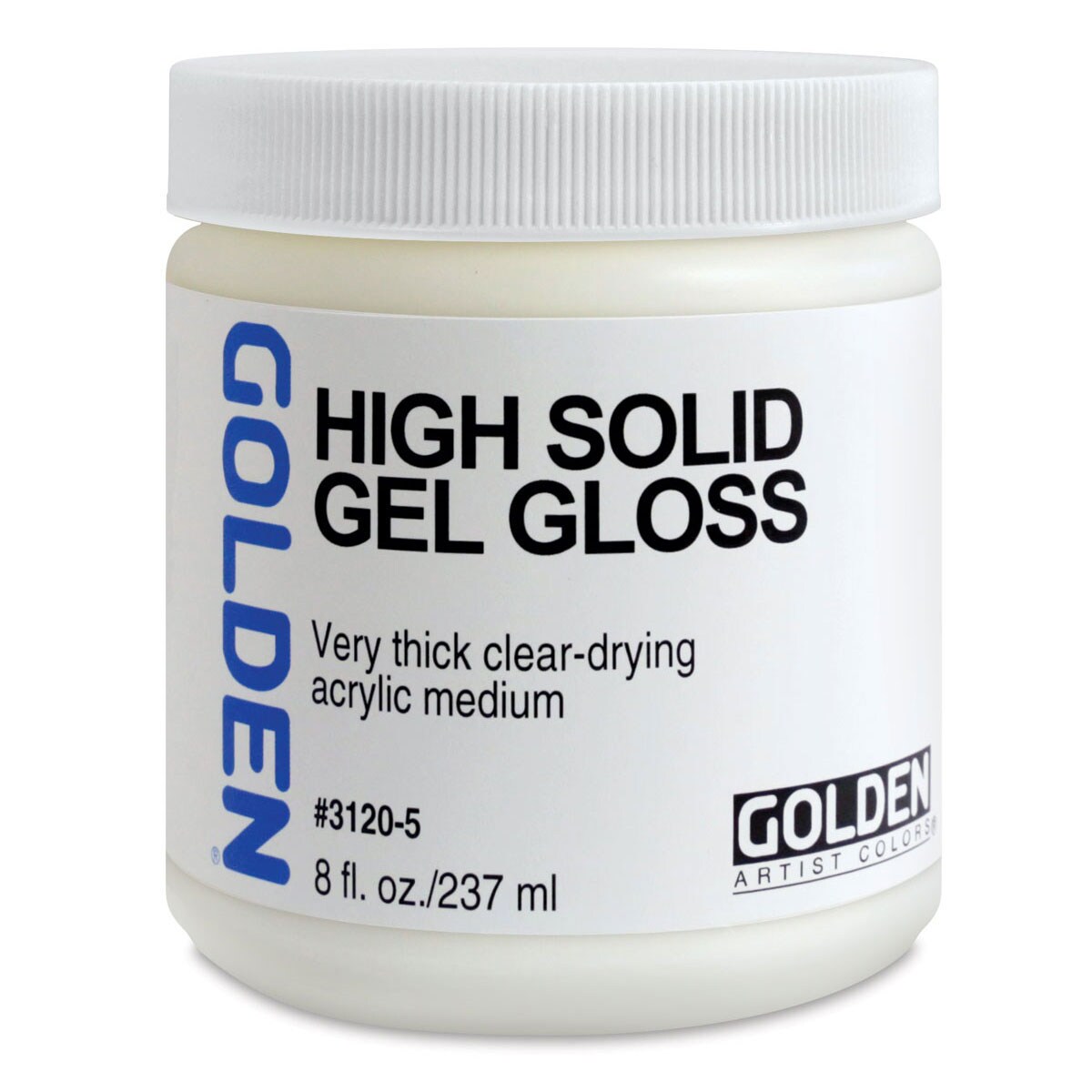 Golden Medium, Gloss- High Solid Gel,  8 oz jar
