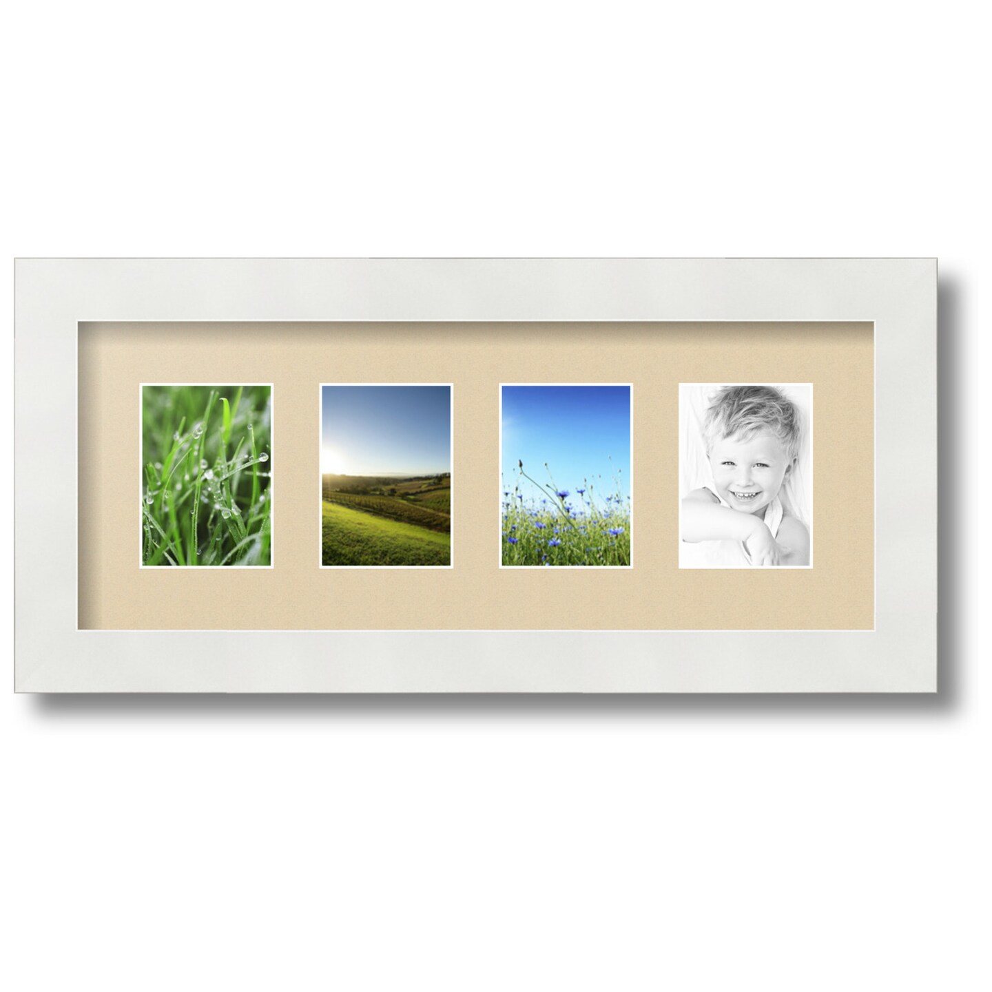 ArtToFrames Collage Photo Picture Frame with 4 2.5x3.5 inch Openings