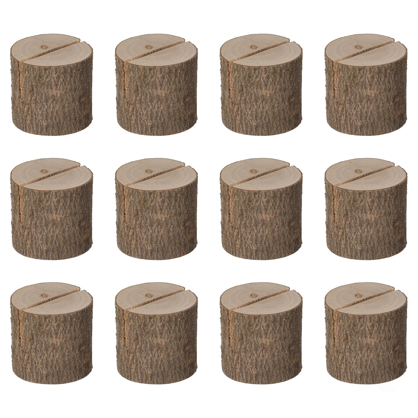 Natural Wooden Rustic Table Wood Place Card Holder