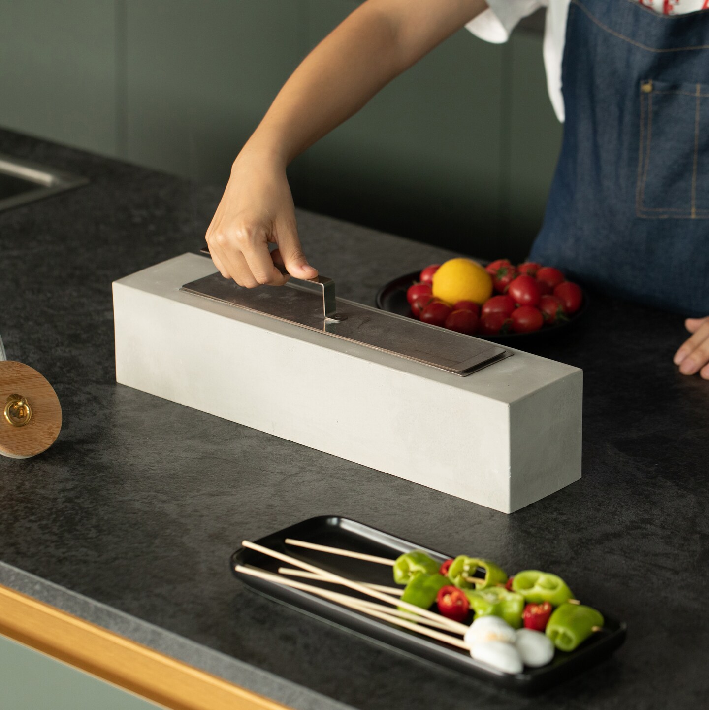 Mini Tabletop Fire Pit | Rubbing Alcohol Fireplace Indoor Outdoor Portable Fire Concrete Bowl Pot Fireplace