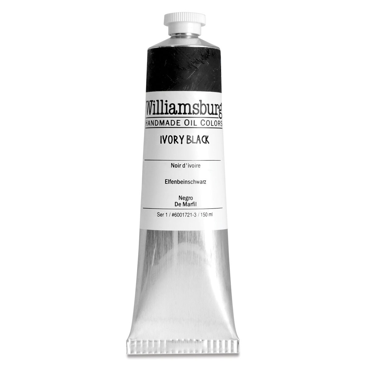 Williamsburg Handmade Oil Paint - Ivory Black, 150 ml tube