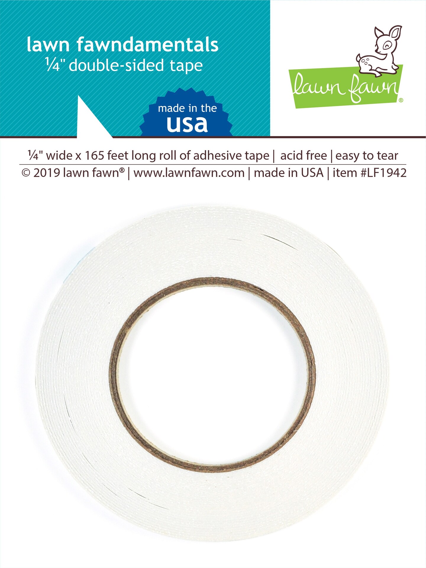 Lawn Fawndamentals .25&#x22; Double-Sided Tape 165ft