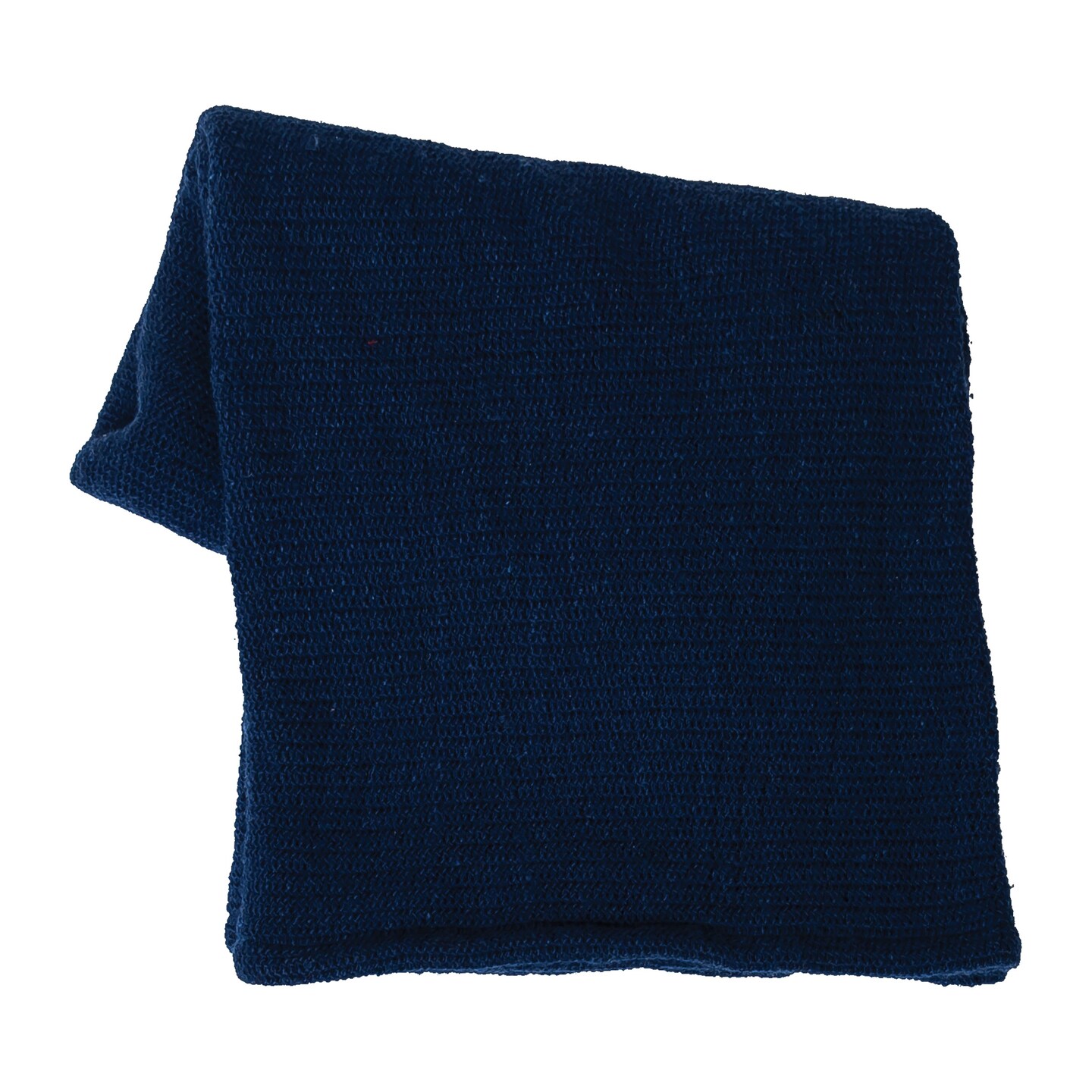 Crochet 50&#x22; x 60&#x22; Fringe Throw Blanket Navy