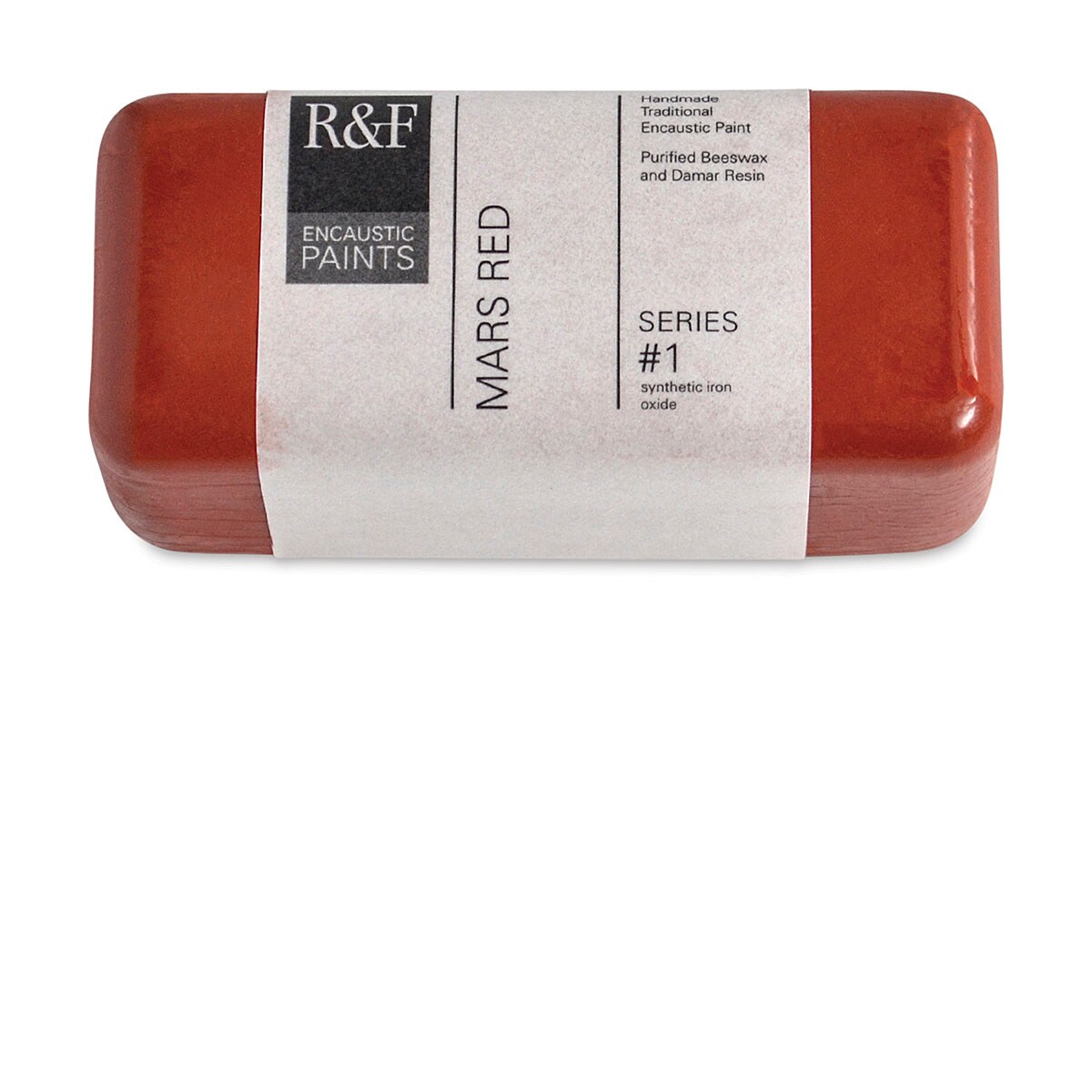 R&#x26;F Encaustic Paint Block - Mars Red, 104 ml block