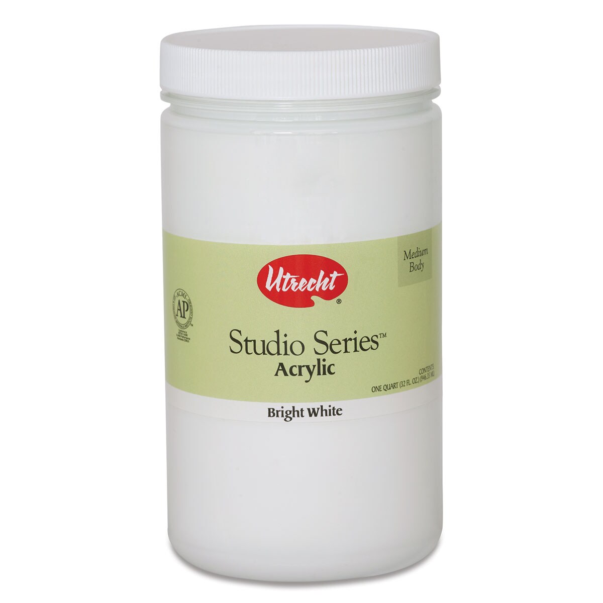 Utrecht Studio Series Acrylic Paint - Titanium White, 946 ml Jar
