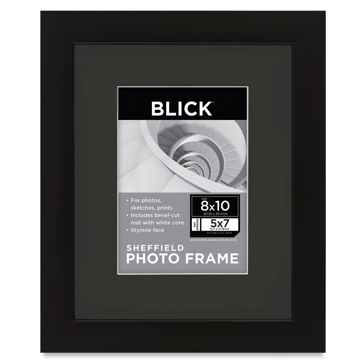 Blick Sheffield Frame Black w/ Black Mat, 8" x 10" Michaels