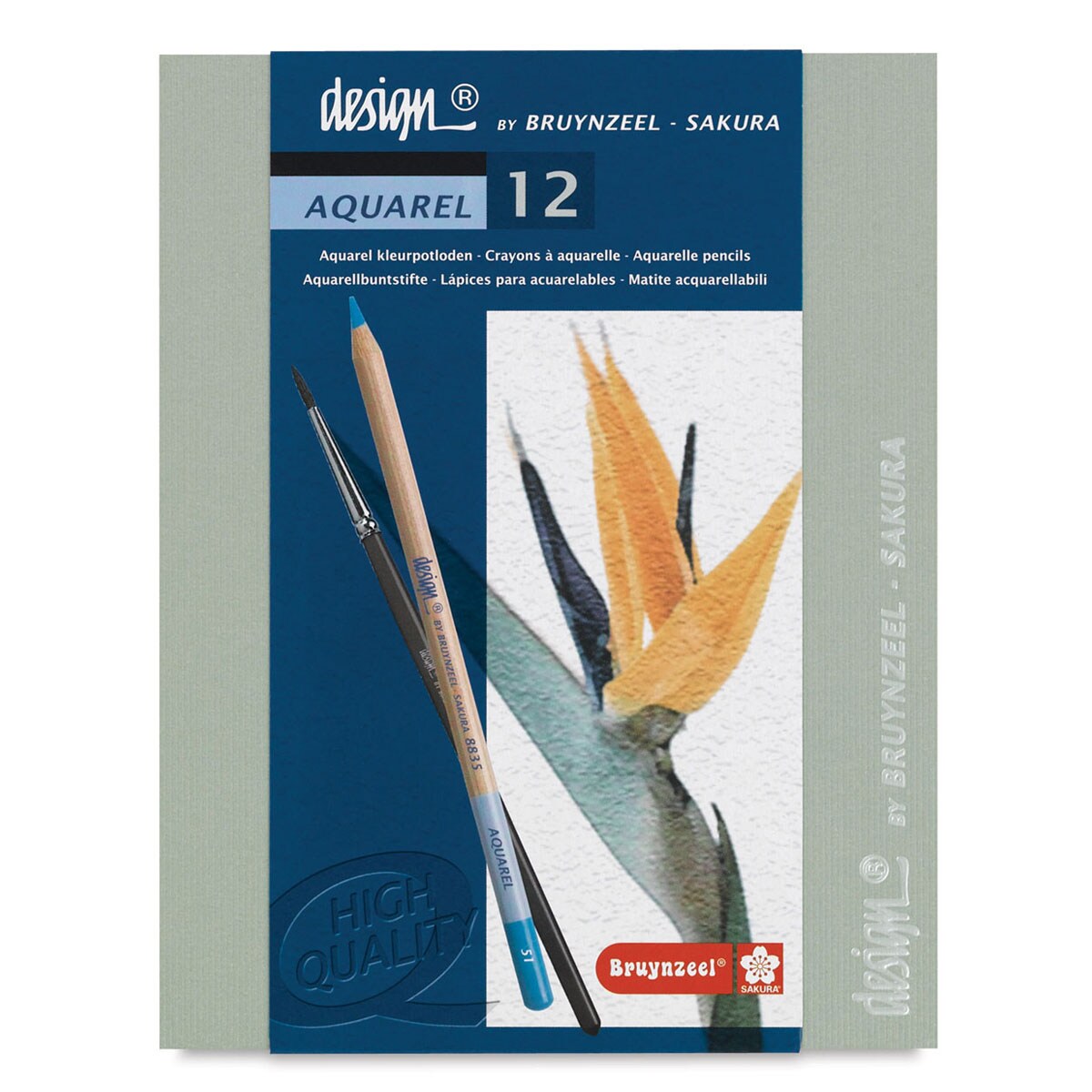 Bruynzeel Design Aquarel Pencil Set - Assorted Colors, Set of 12