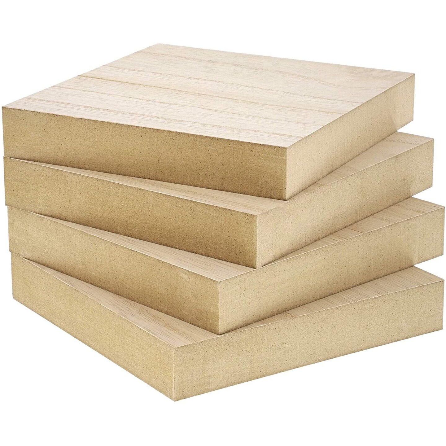 Unfinished MDF Wood Squares for Crafts, Wooden Blocks, 1 Inch