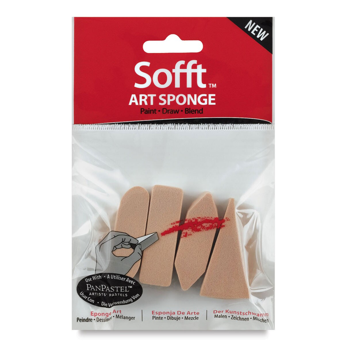 PanPastel Sofft Tools - Art Sponge Bar, Mix, Pkg of 4