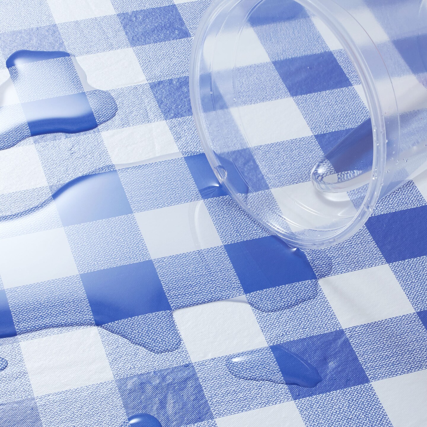 Lann&#x27;s Linens Vinyl Tablecloth with Flannel Backing, Patterned - Fitted Waterproof Table Cover for Indoor / Outdoor Use