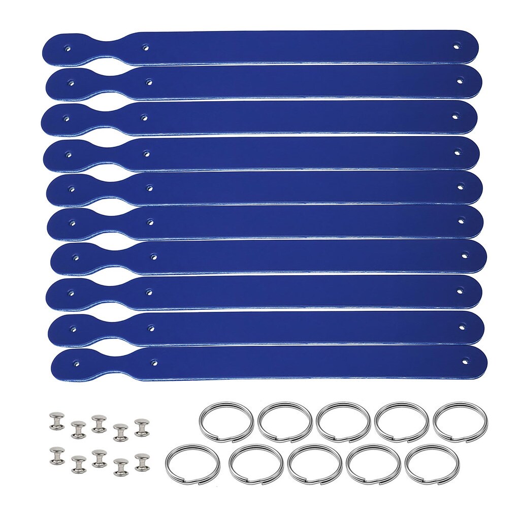 Blank Leather Keychains – 3/4" Full Grain DIY Kit (10 Pack)-Promotional-Fundraising-Personalized Gifts