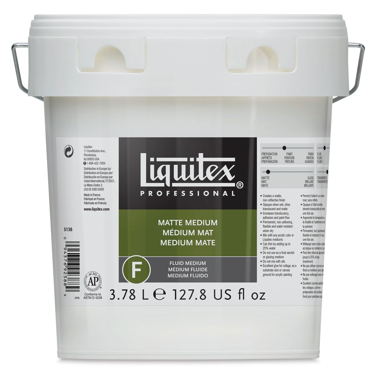 Liquitex Acrylic Fluid Mediums - Matte, 1 Gallon