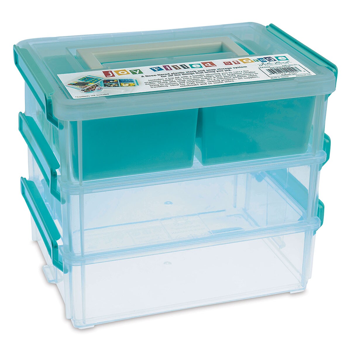 John Bead Stack and Snap Craft Storage Containers 3 Layers with