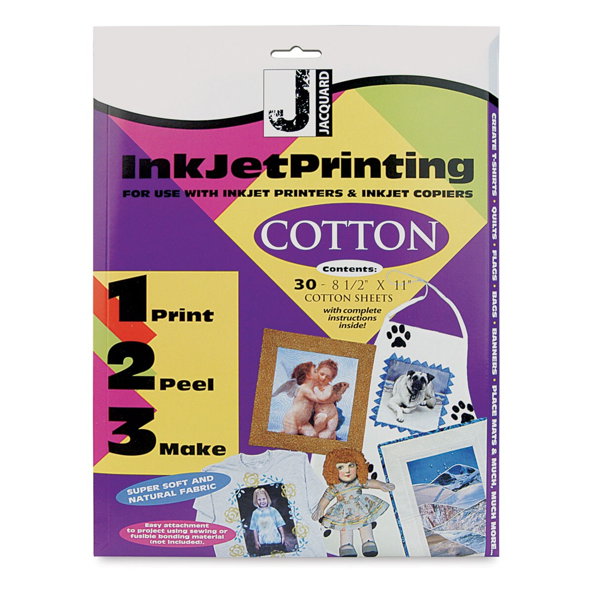 Jacquard Inkjet Fabric - 8-1/2&#x22; x 11&#x22;, Cotton, Pkg of 30