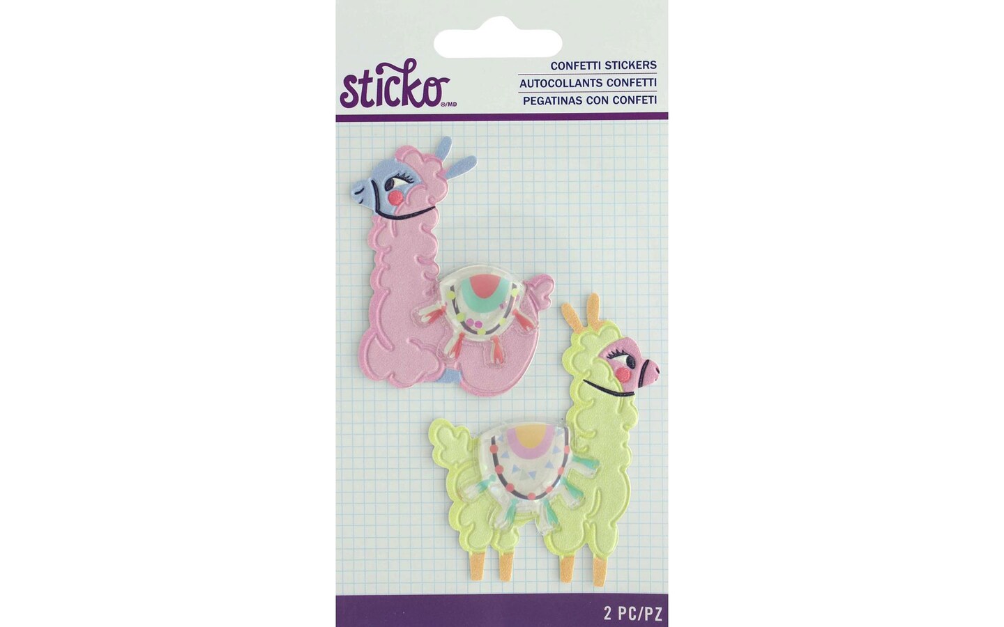 EK Sticko Sticker Confetti Llama