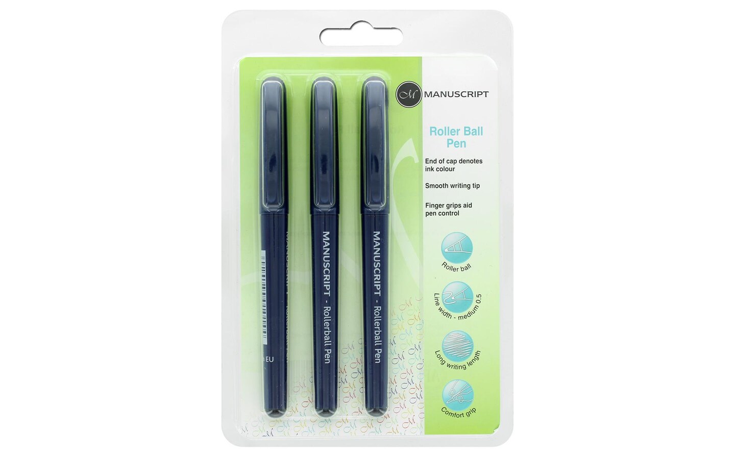 Manuscript Rollerball Triple Pk Black