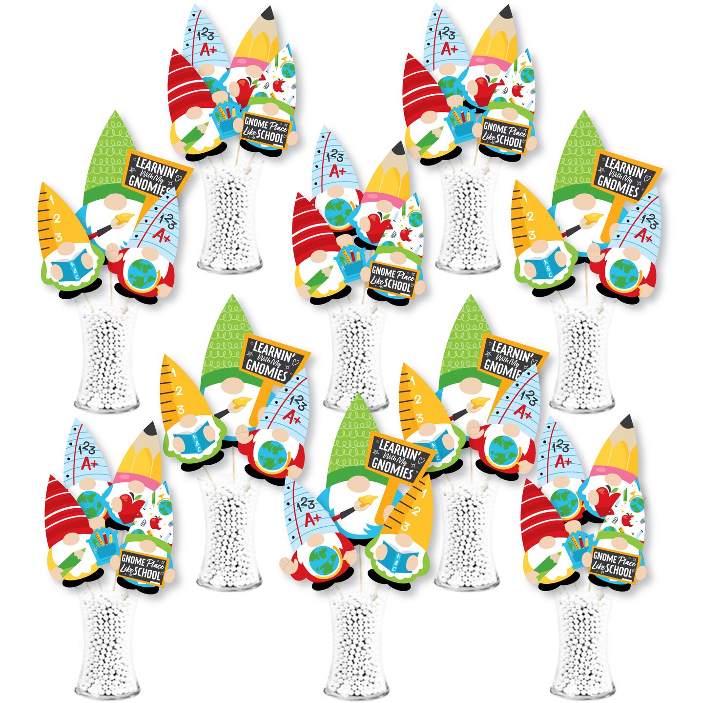 Big Dot Of Happiness Back To School Table Toppers - Set Of 15 Centerpiece Sticks For First Day Of School Party - View #2