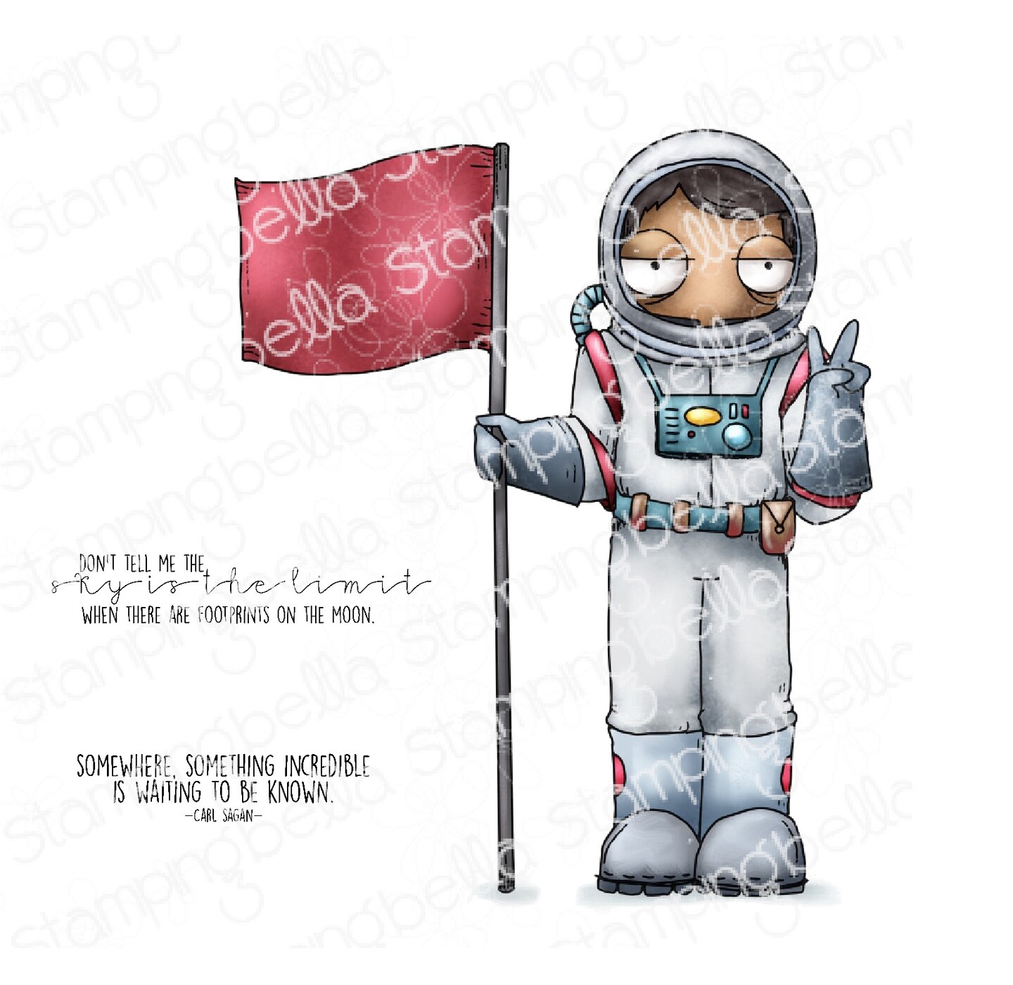 Stamping Bella Cling Stamps-Oddball Astronaut