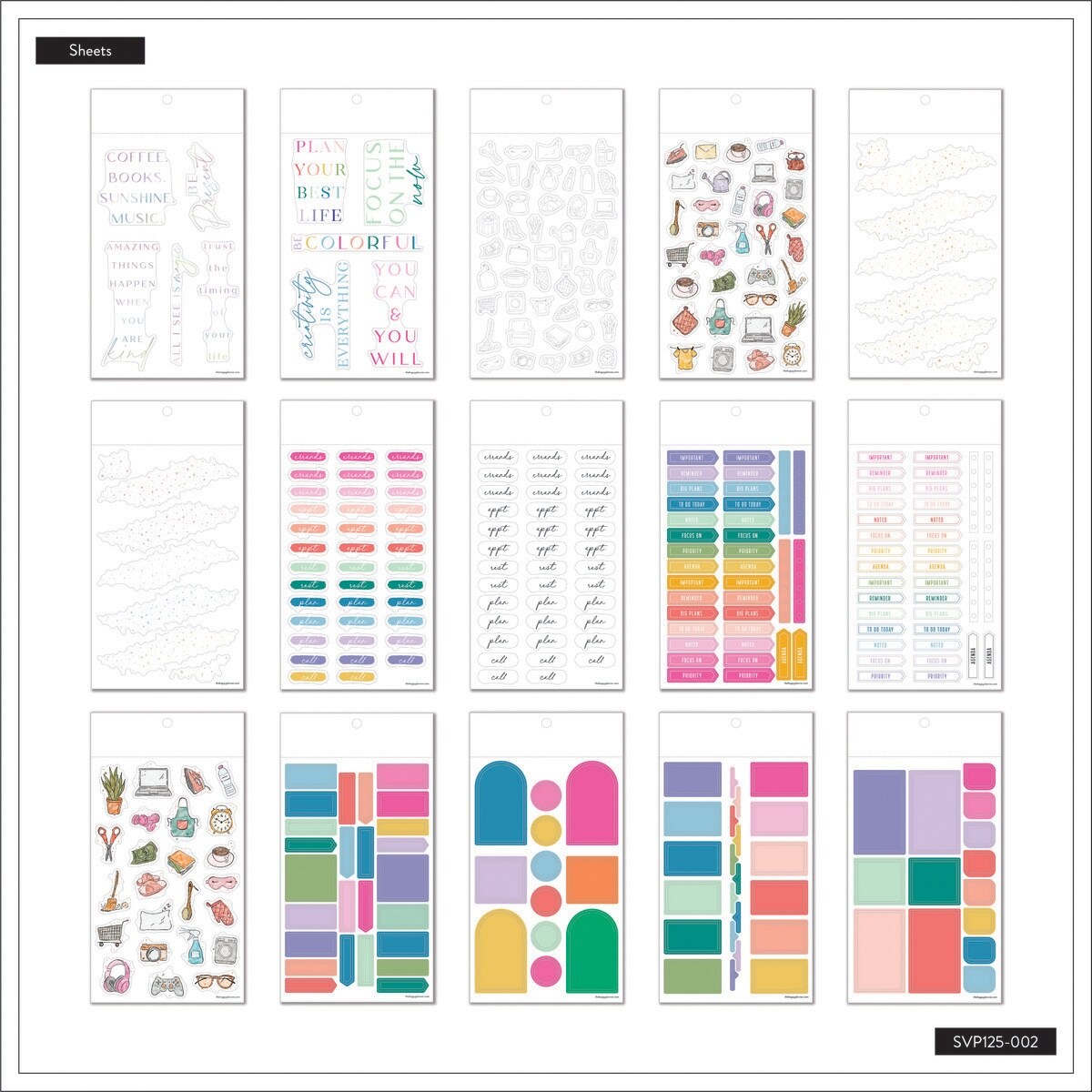 The Happy Planner Sticker Multi Pack Classic Productivity