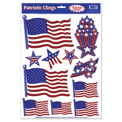 Home Party Decorations Patriotic Clings