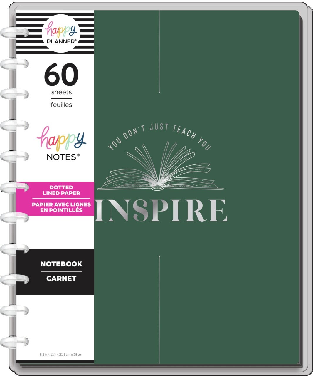 Happy Planner Big Notebook W/60 Sheets 8.5&#x22;X11&#x22;-Brave Teacher
