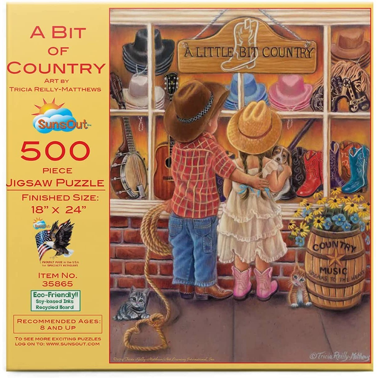 Sunsout A Bit of Country Art by Tricia Reilly-Matthews 500 Pieces