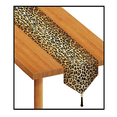 Printed Leopard Print Table Runner