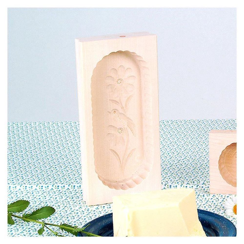 Carved Wooden Butter Molds Set of 3 Sizes with Assorted Patterns
