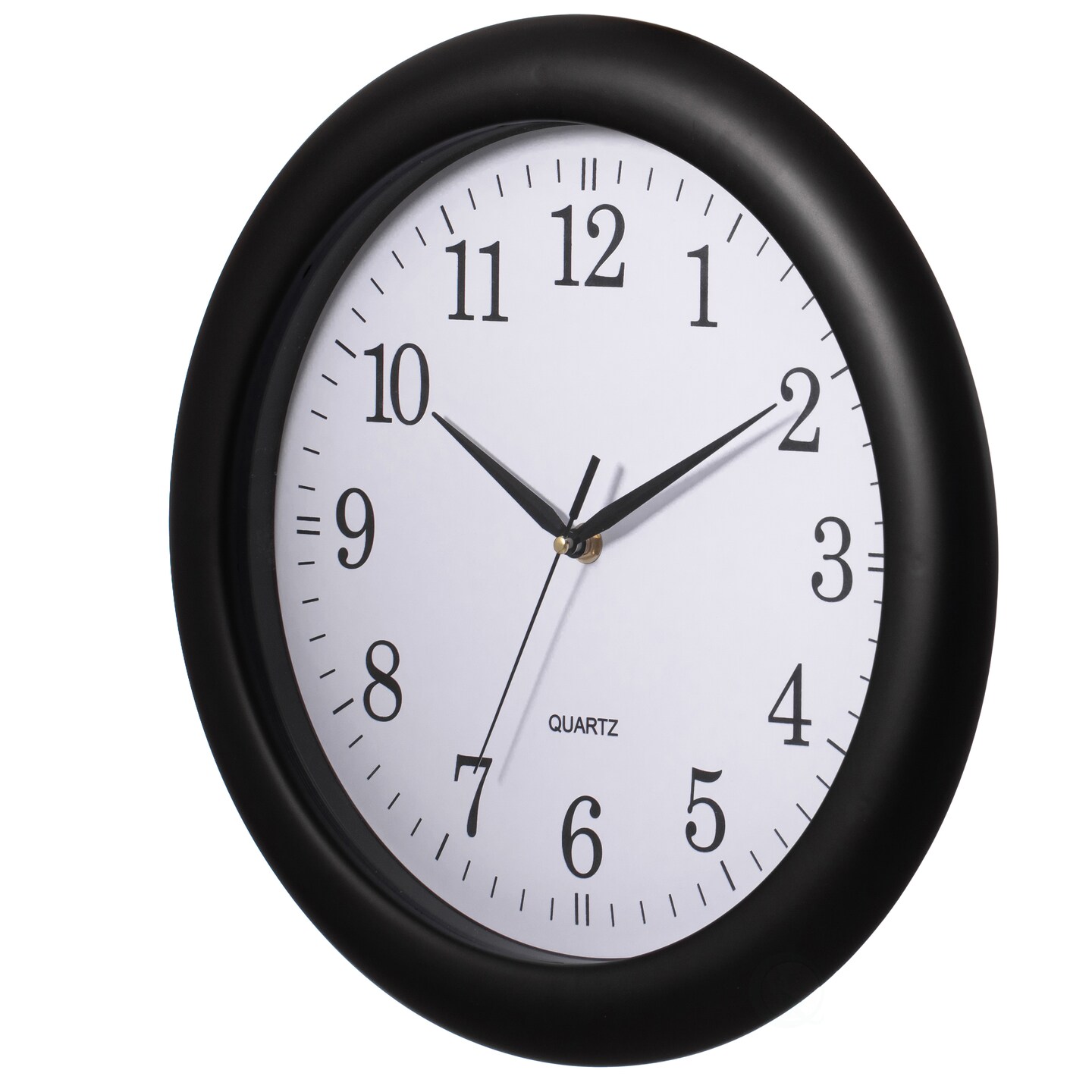 13.75 Inch Plastic Round Battery Operated Simple Modern Wall Clock - Office, ClassRoom, Livingroom, Dining Room, Bedroom and Kitchen Wall Decor