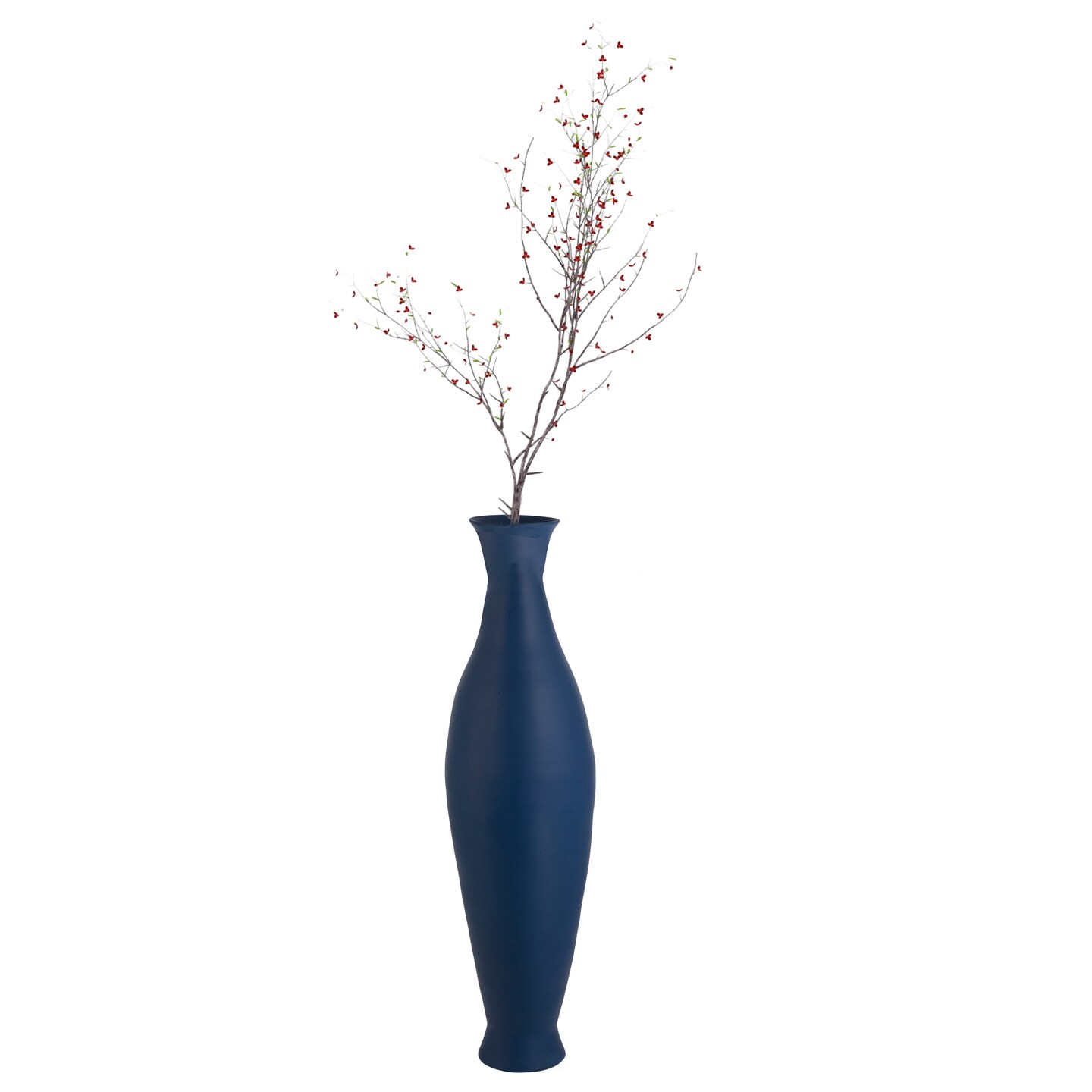 Modern Bamboo Floor Vase - Decorative 43-inch Vase for Living Room, Dining Room, or Entryway - Versatile Floral Display - Fill with Dried Branches or Flowers - Contemporary Tall Vase - Unique Bamboo Design