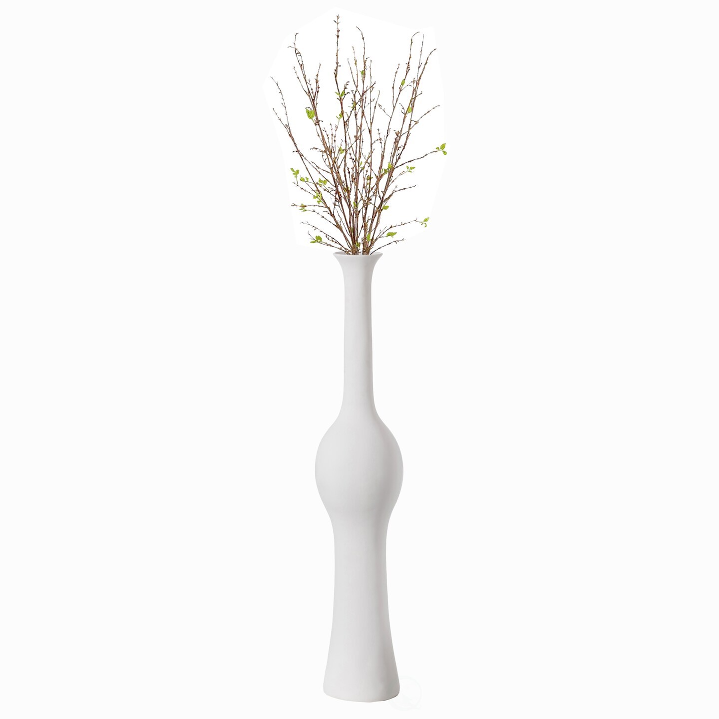 Unique Style 58.75 inch Tall Floor Vase for Entryway, Dining, or Living Room Decor, Elegant White Ceramic Tall Vase with Intricate Design, Contemporary Home Accent Piece, Modern Decorative Pottery
