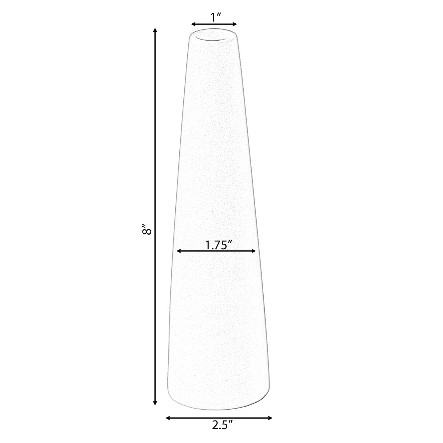 8 Inch Contemporary Ceramic Cone Shape Table Vase Modern Pastel Colored Flower Holder