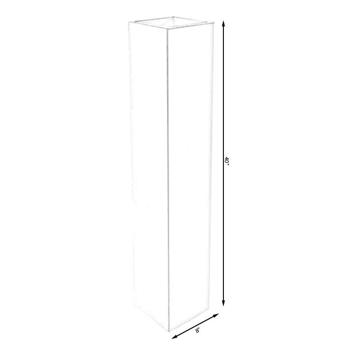 Large Tall Rectangular Wooden Modern Floor Vase - Sleek Contemporary Decor Accent for Living Room, Bedroom, Hallway and Entryway - Handcrafted Decorative Display Piece with Elegant Design