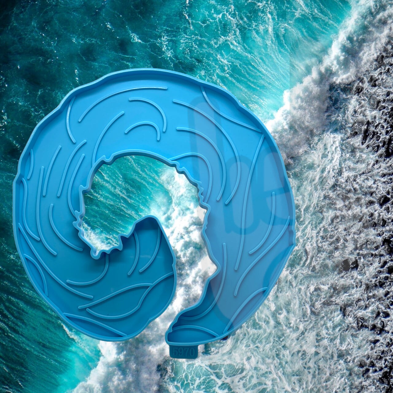 Ocean Waves Wall Art Silicone Mold for Epoxy Resin Art