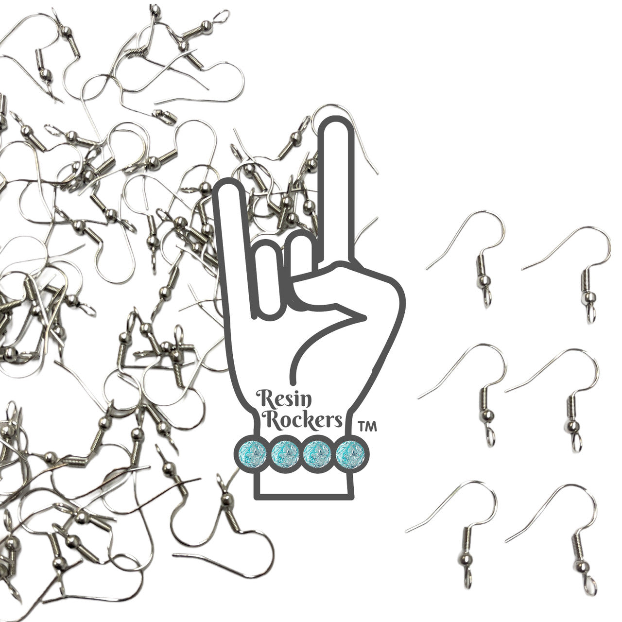 Hypoallergenic Stainless Steel Dangle Earring Hooks (approx. 100)