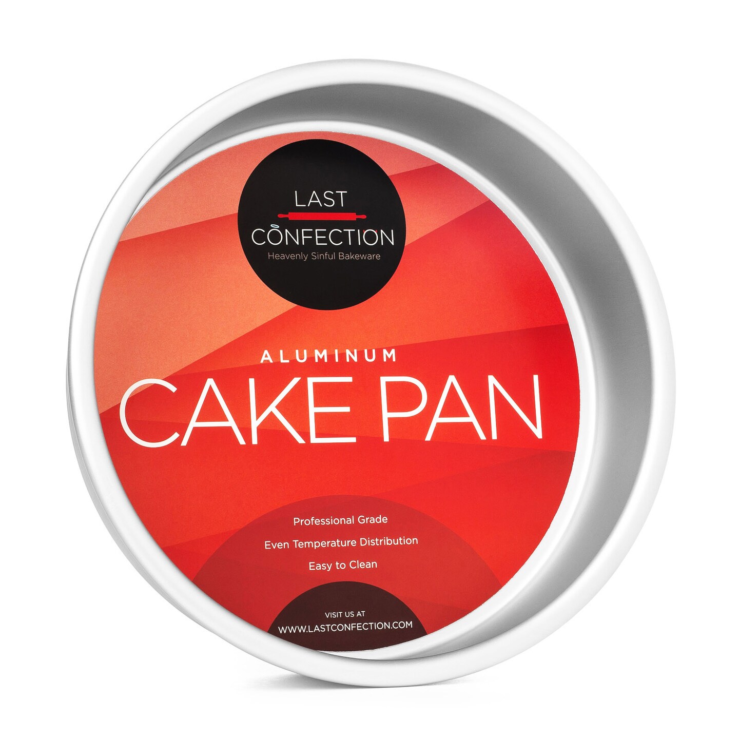 Last Confection Round Cake Pans, Anodized Aluminum Cake Pan Baking Tin Mold, Professional Bakeware