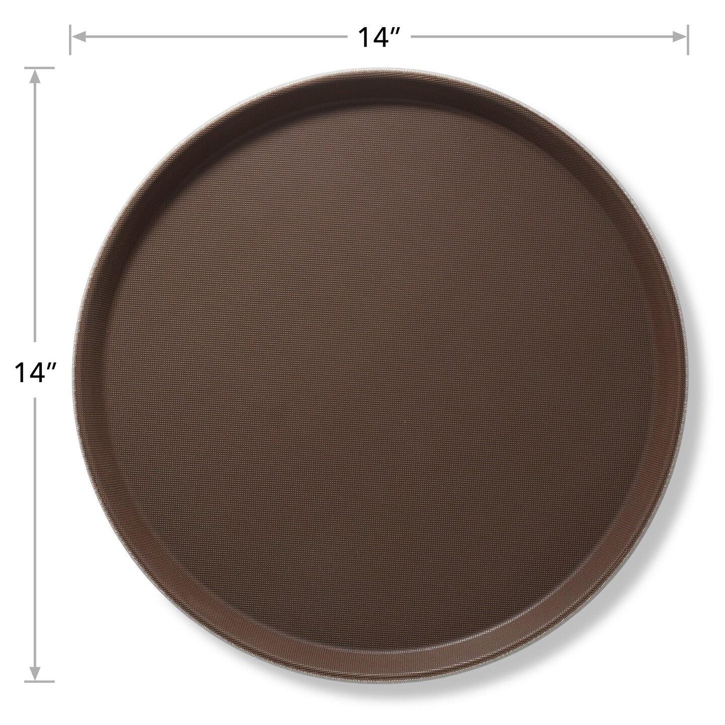 Jubilee (Set of 4) Round Restaurant Serving Trays - NSF Certified Non-Slip Food Service Tray