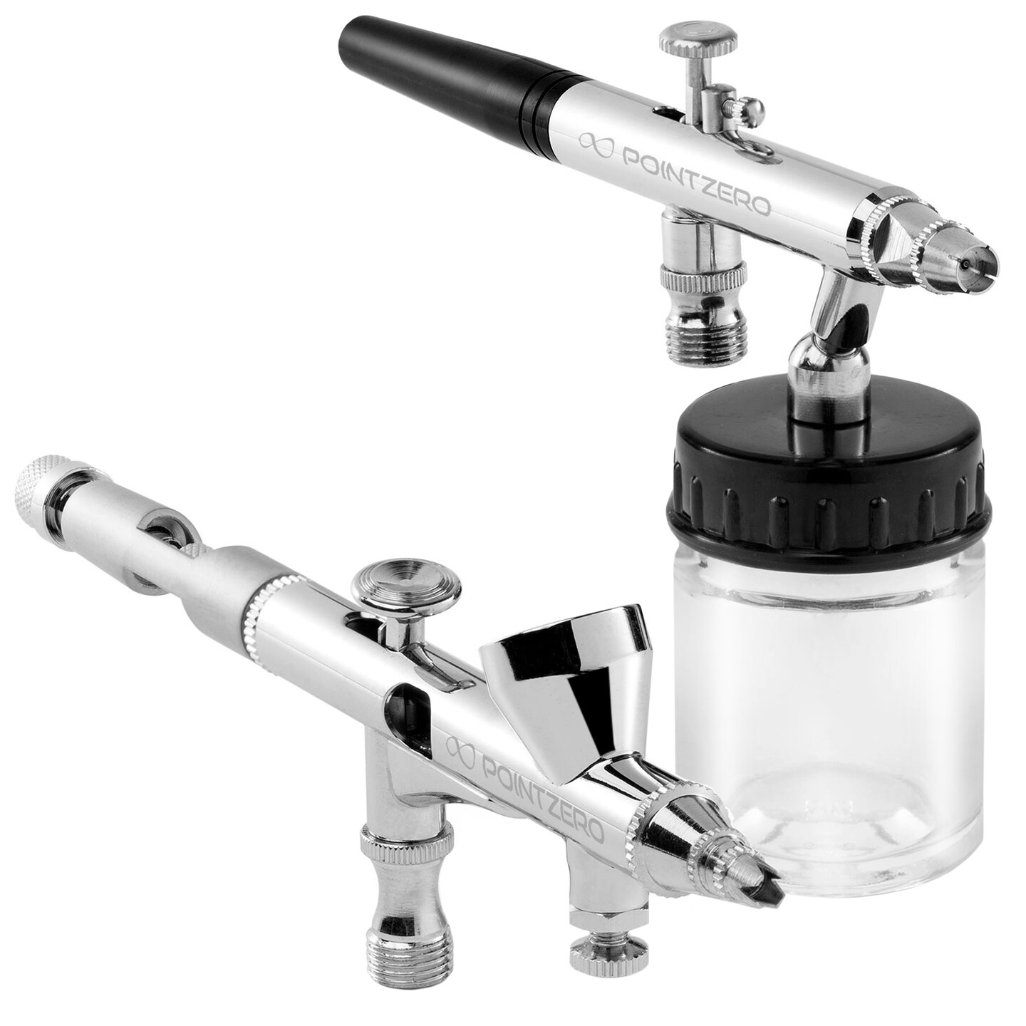 PointZero PZ-220XS Premium Dual-action Two Airbrush Set